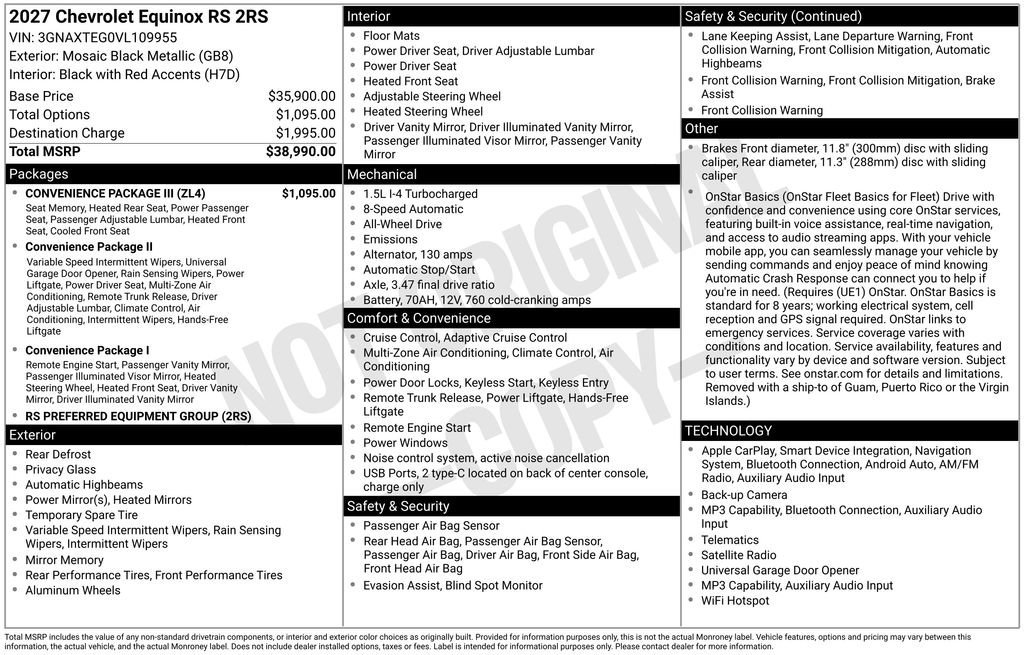2027 Chevrolet Equinox RS - Photo 26