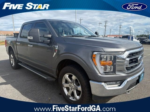 Used 2021 Gray Metallic Ford XLT image 1