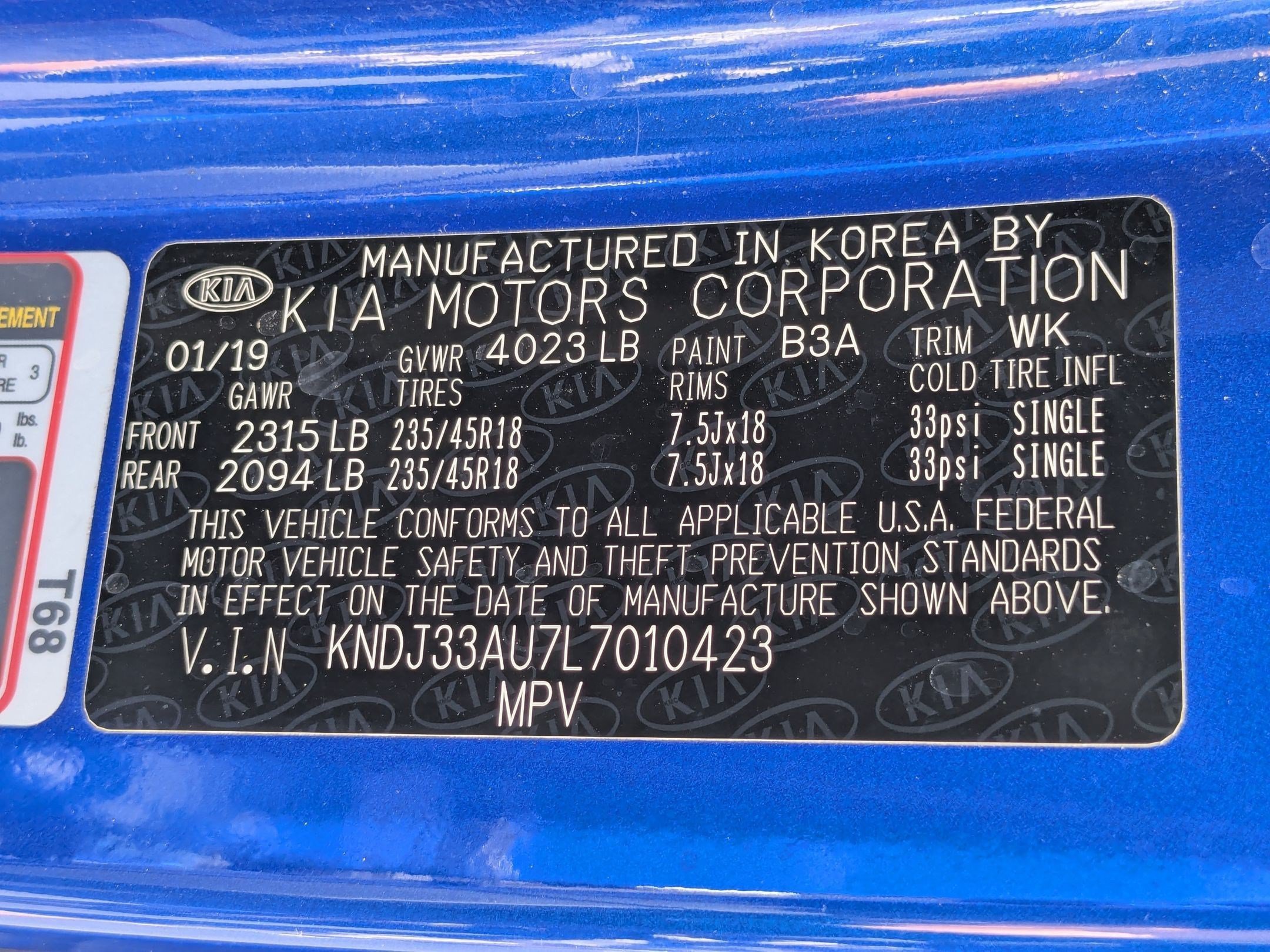 Used 2020 Neptune Blue Kia EX image 30
