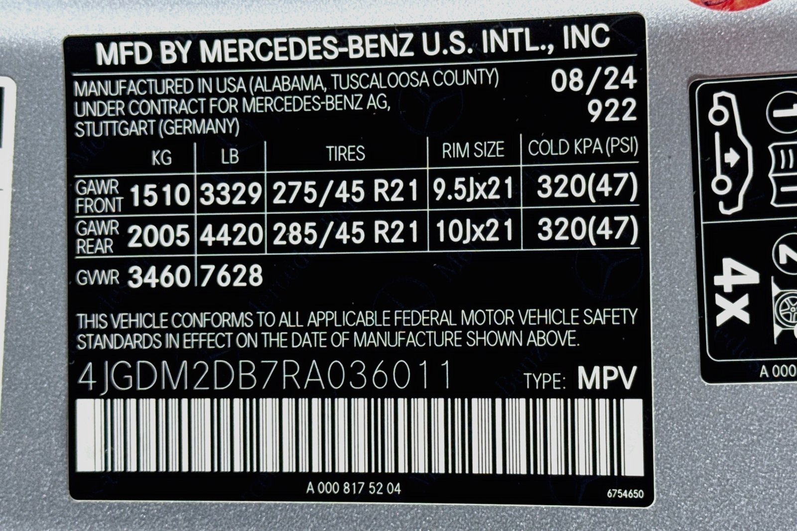 Certified Used 2024 Cirrus Silver Metallic Mercedes-Benz EQS 450+ image 30
