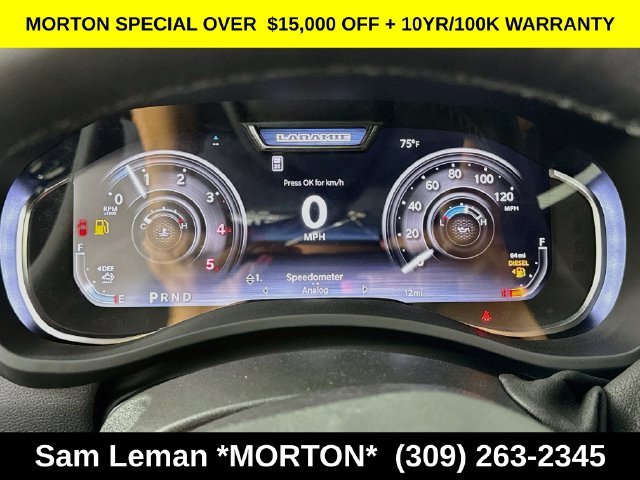 New 2026 Diamond Black Crystal Pearl-Coat Exterior Paint Ram Laramie image 12