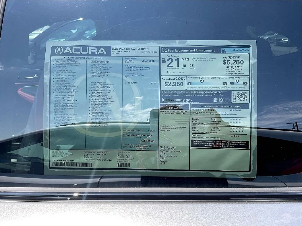 New 2026 Liquid Carbon Metallic Acura SH-AWD A-Spec image 13