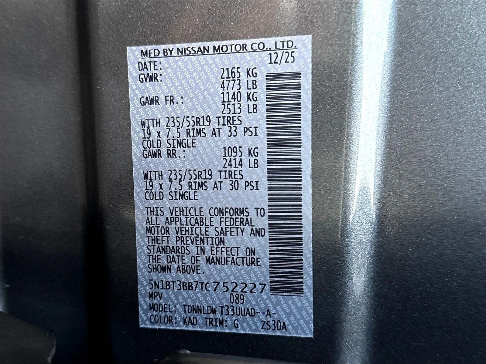 Certified Used 2026 Gun Metallic Nissan Dark Armor image 21