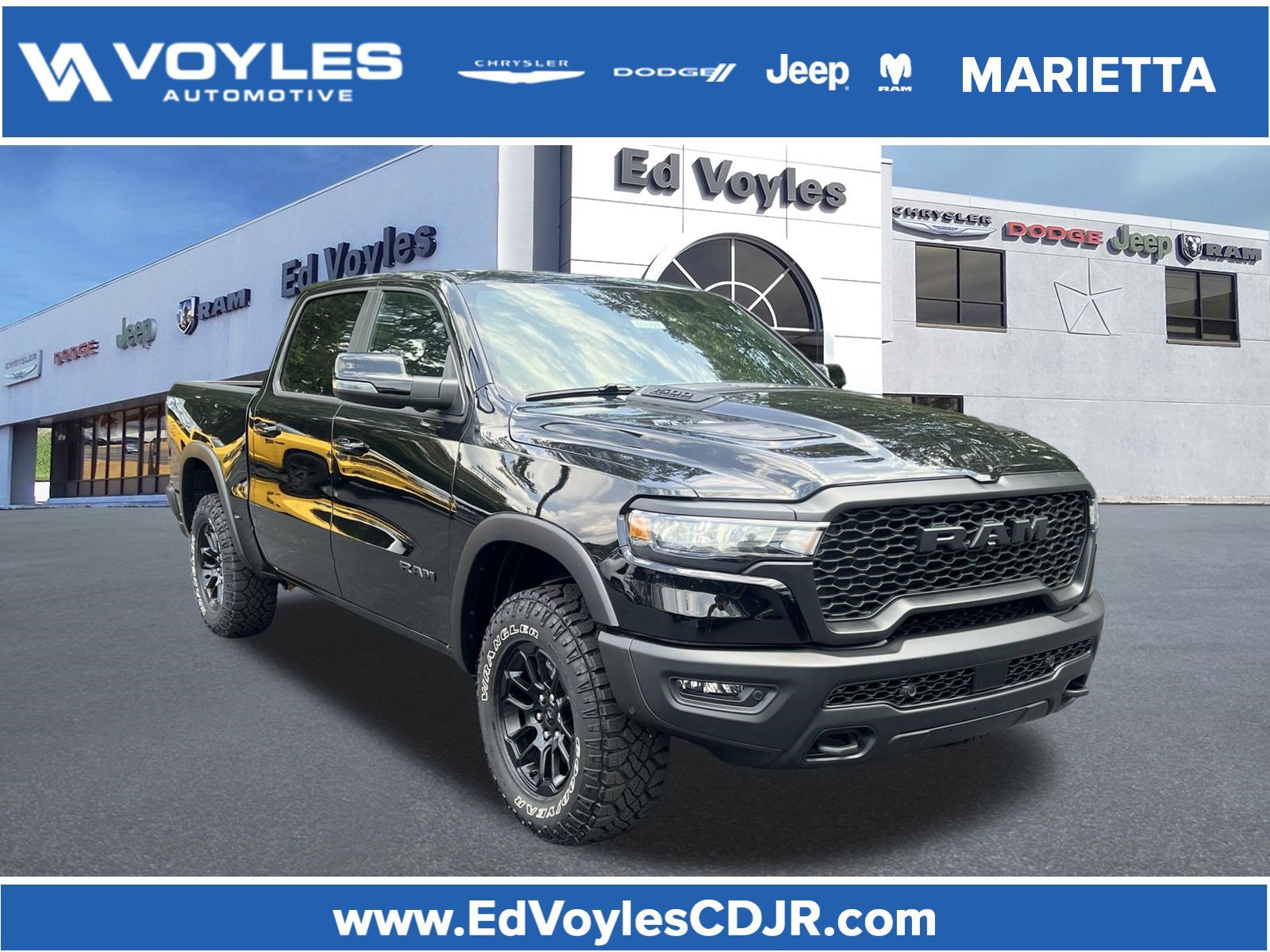 New 2026 Diamond Black Crystal Pearlcoat Ram Rebel image 1