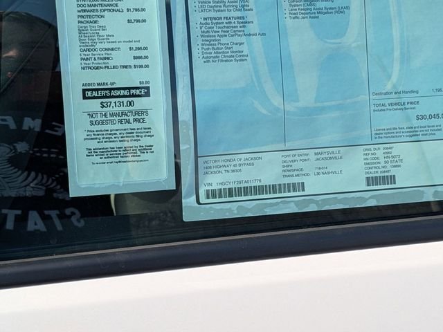 New 2026 Platinum White Pearl Honda LX image 20