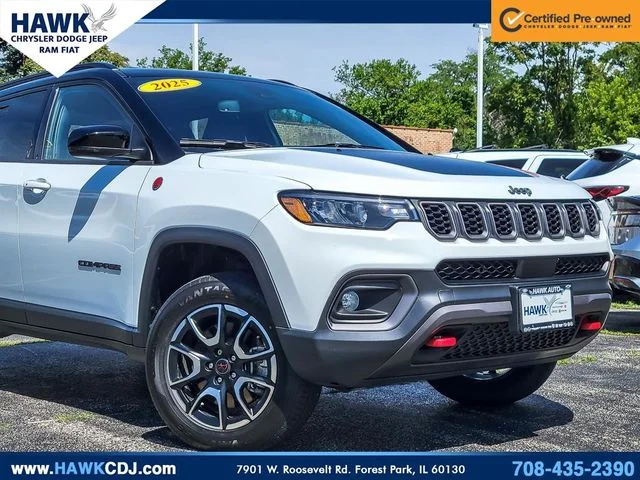 Certified Used 2025 White Jeep Trailhawk image 2