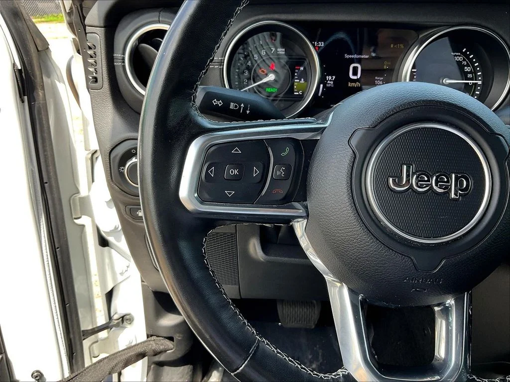Used 2022 Bright White Clearcoat Jeep Unlimited Sahara 4xe image 11