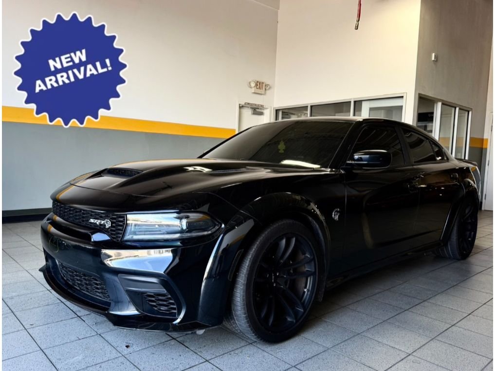 Used 2022 Pitch Black Clearcoat Dodge SRT Hellcat Widebody image 1