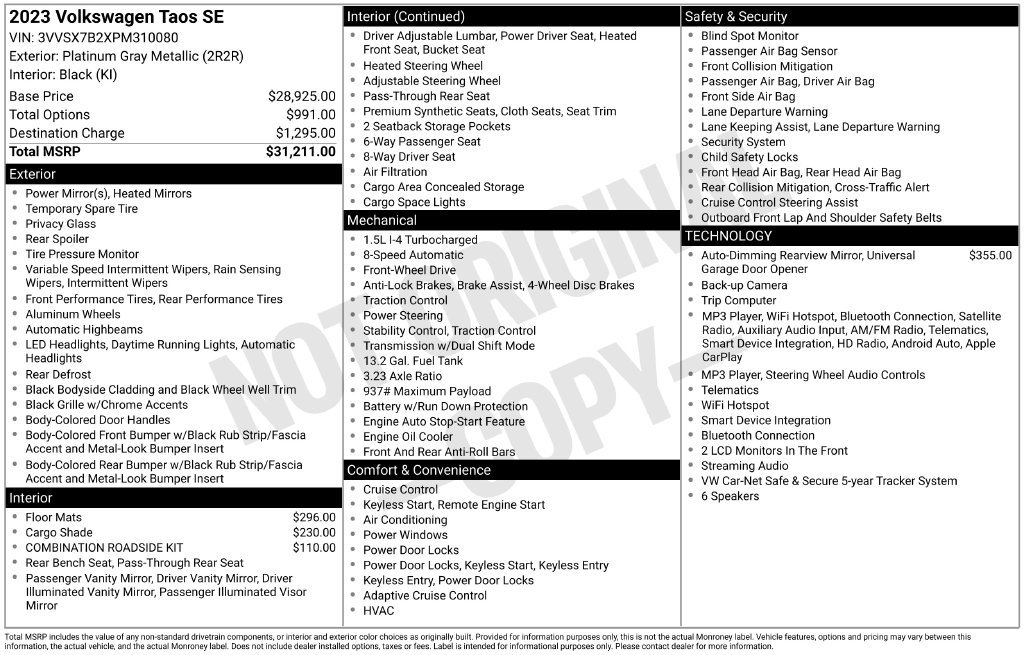 Certified Used 2023 Gray Volkswagen 1.5T SE image 10