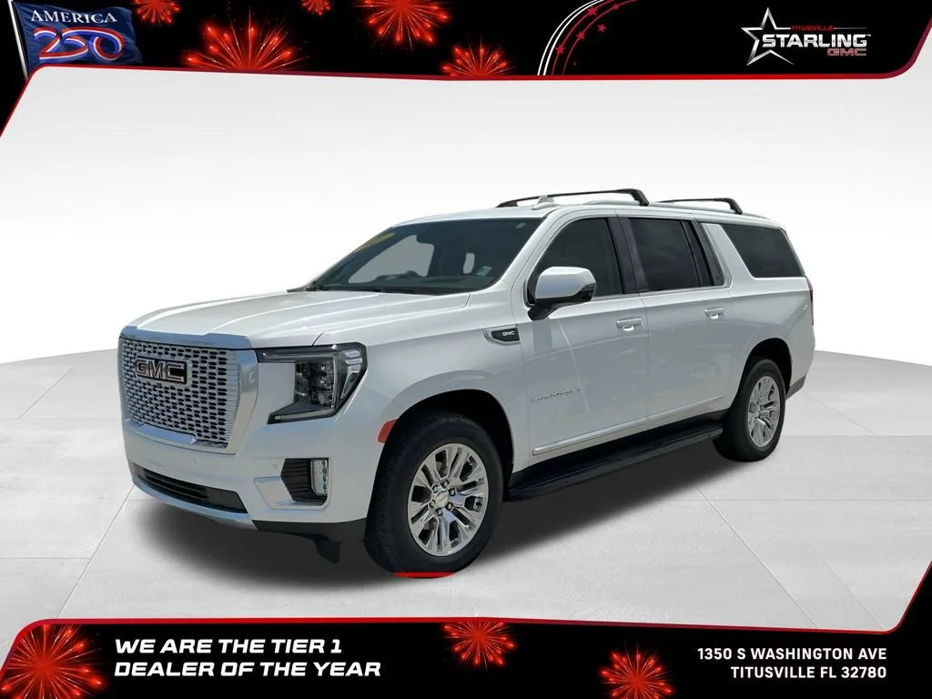 Used 2024 White Frost Tricoat GMC Denali image 1