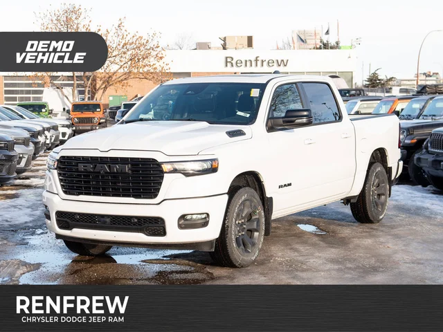 2026 RAM 1500 Sport* Crew Cab 4x4, Twin-Turbo, Pano Sunroof, Nav, 12 Inch Screen