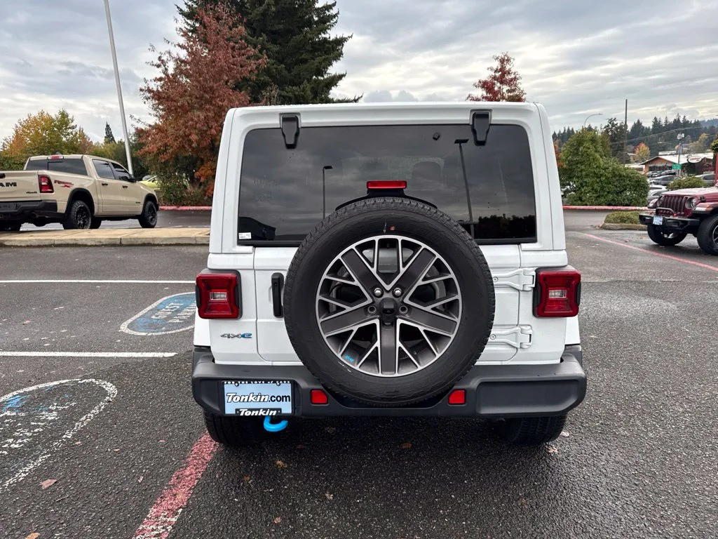 Used 2023 Bright White Clearcoat Jeep Sahara 4xe image 8