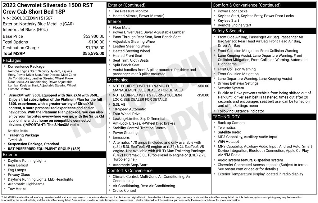 Used 2022 Blue Chevrolet RST image 2