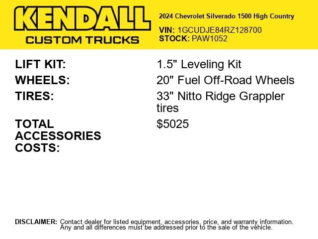 Used 2024 Black Chevrolet High Country image 2