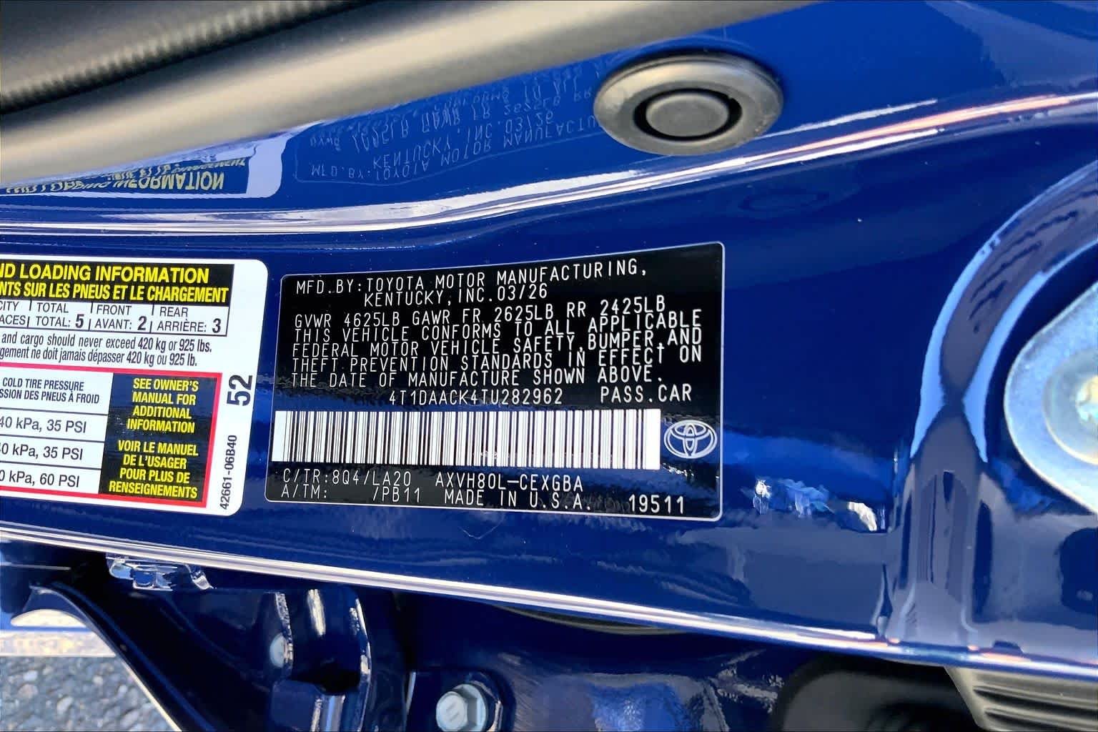 Used 2026 Reservoir Blue Toyota XLE image 29