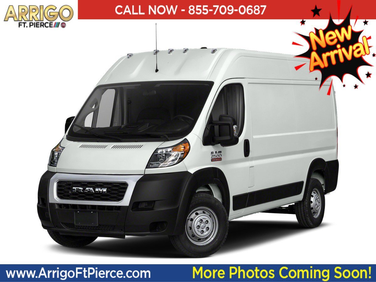 Used 2022 Bright White Clearcoat Ram High Roof image 1