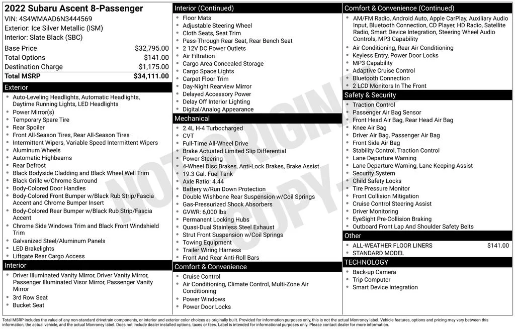 Used 2022 Silver Subaru Base image 16
