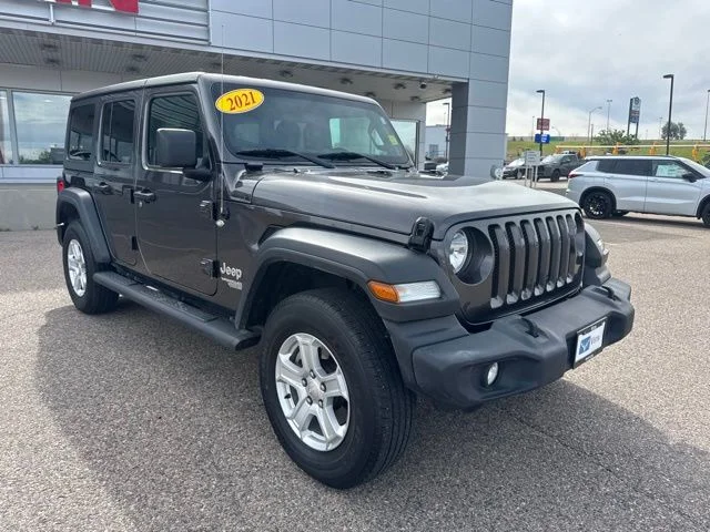 Used 2021 Crystal Metallic Jeep Unlimited Sport S image 2