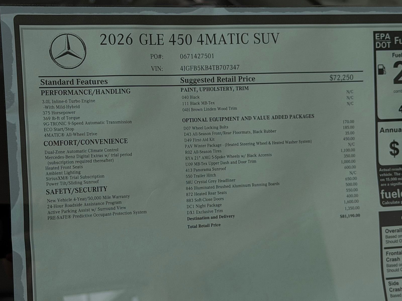 New 2026 Black Mercedes-Benz GLE 450 image 24