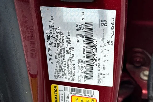 Used 2017 Ruby Red Metallic Tinted Clearcoat Ford Sport image 33