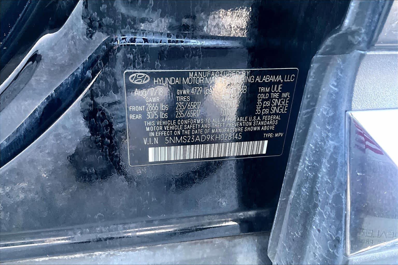 Used 2019 Twilight Black Hyundai SE image 34