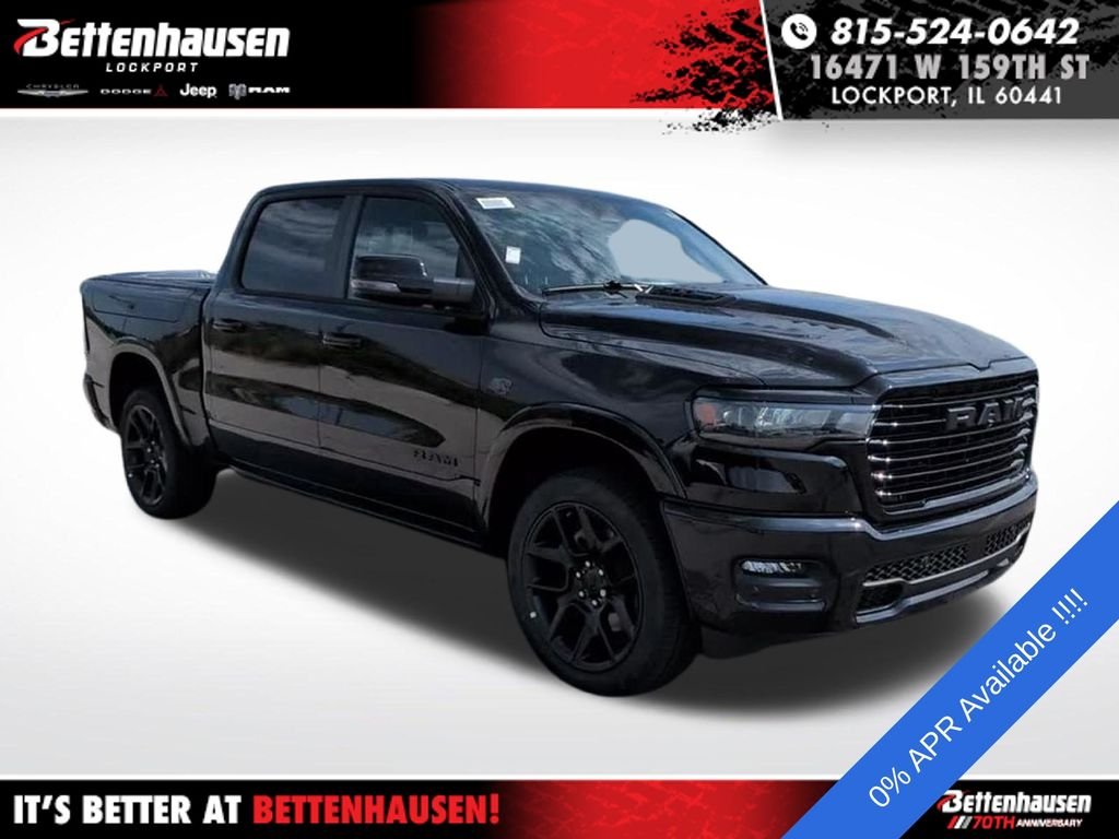 New 2027 Diamond Black Crystal Pearl-Coat Exterior Paint RAM Laramie image 2