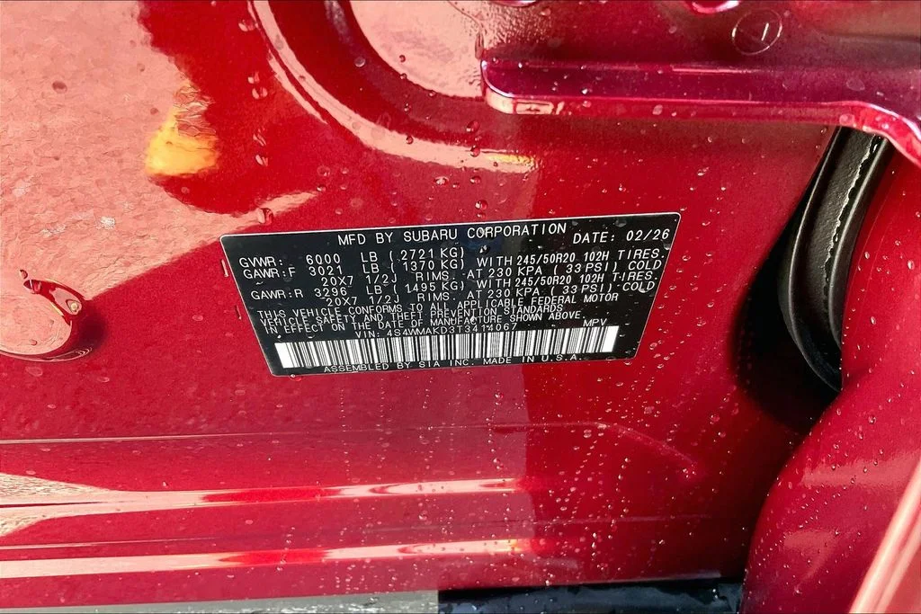 New 2026 CRIMSON RED PEARL Subaru Touring 7-Passenger image 16