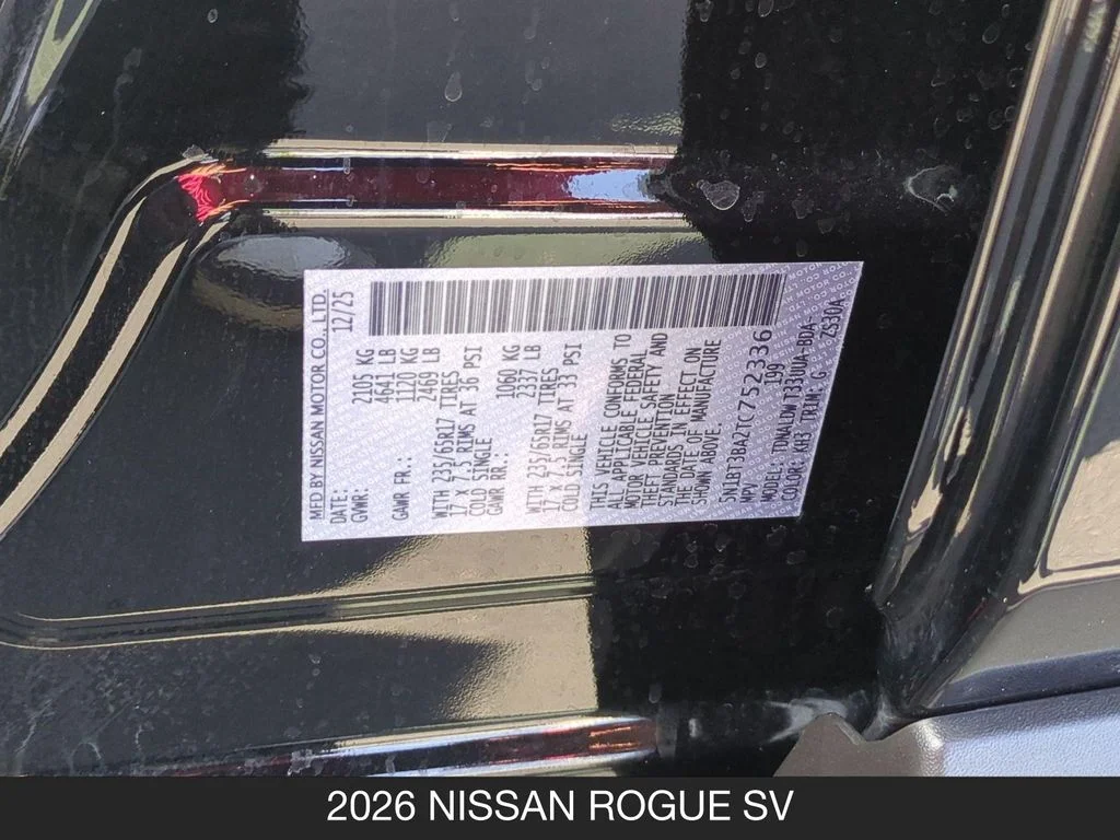 Used 2026 Black Nissan SV image 24