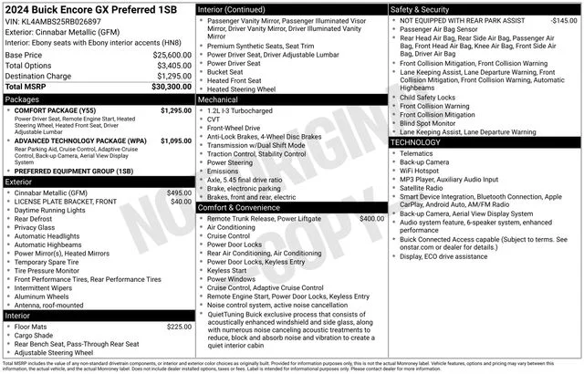 Used 2024 Cinnabar Metallic Buick Preferred image 40