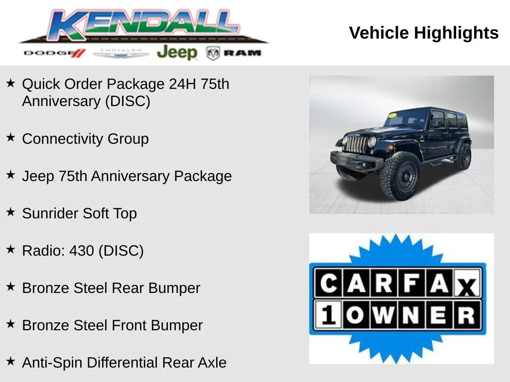 Certified Used 2017 Black Jeep Unlimited Sahara image 3