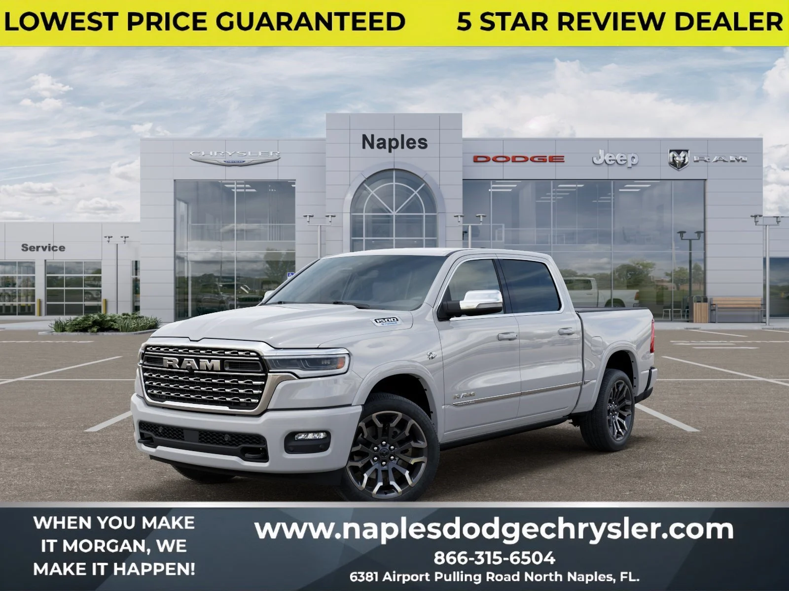 New 2026 Bright White Clearcoat RAM Limited image 1