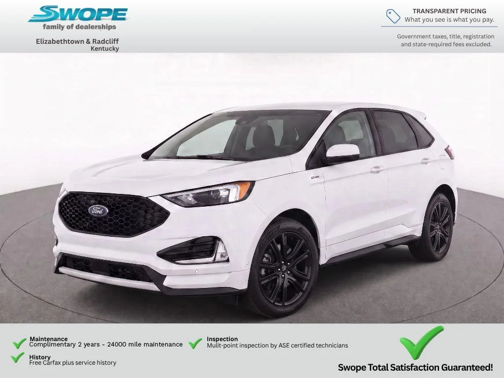 Used 2024 Star White Metallic Tri-Coat Ford ST-Line image 1