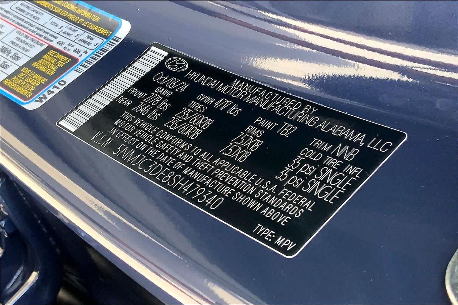 Used 2025 Atlantis Blue Hyundai SEL Convenience image 35