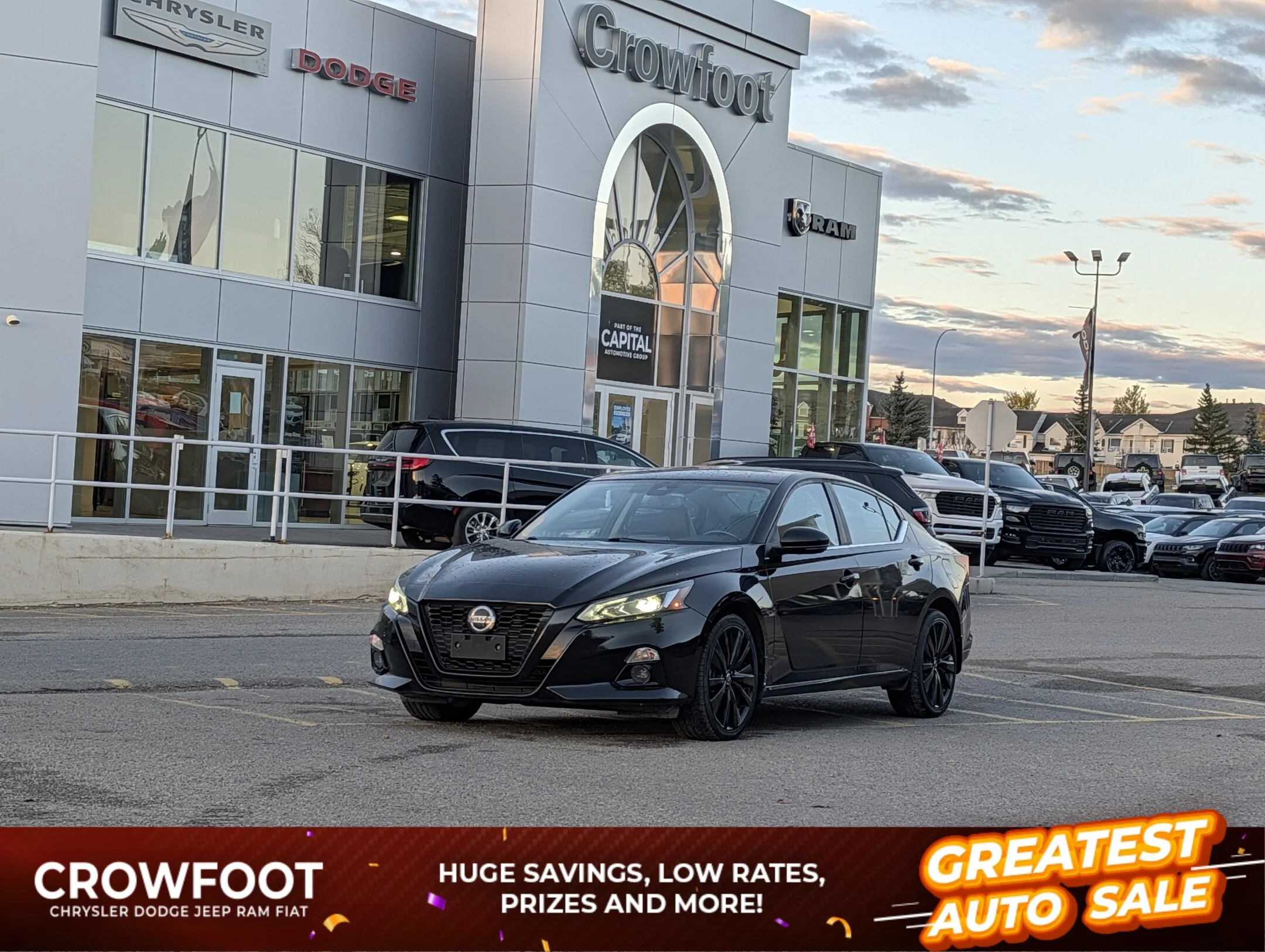 Used 2022 Black Nissan 2.5 SR Midnight Edition AWD - Leather - Sunro - 2.5 SR Midnight Edition Sedan image 1