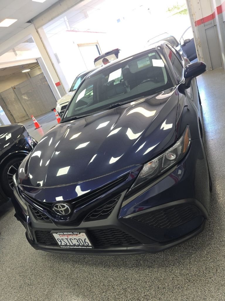 Used 2021 Blue Toyota SE image 3