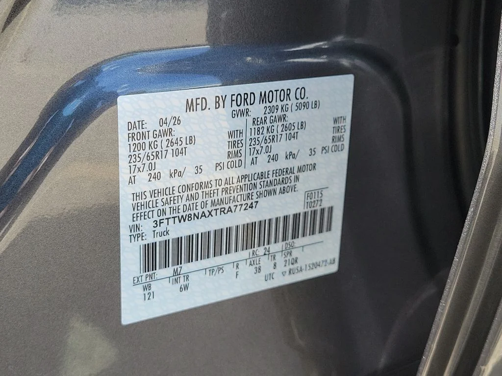 New 2026 Carbonized Gray Metallic Ford Tremor® image 28