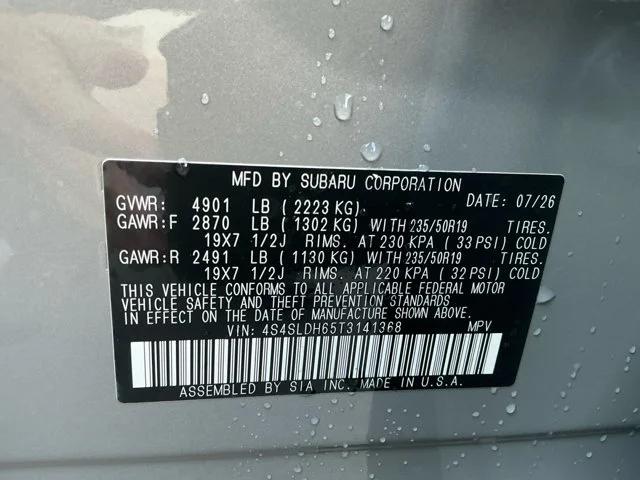 New 2026 RIVER ROCK PEARL Subaru Sport Onyx Edition image 16