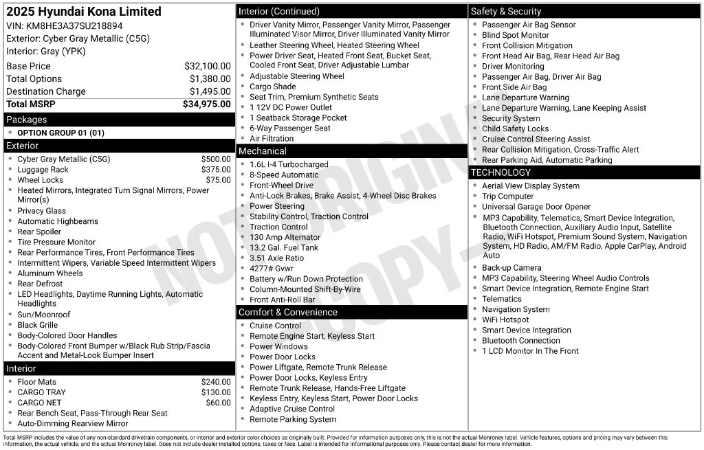 Used 2025 Gray Hyundai Limited image 41