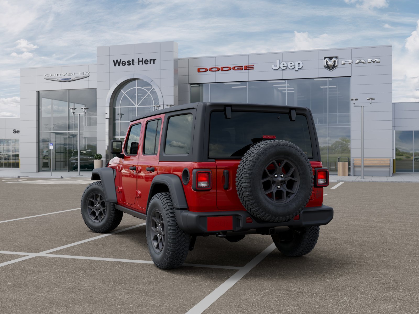 New 2026 Firecracker Red Clear-Coat Exterior Paint Jeep WRANGLER 4-DOOR WILLYS image 29