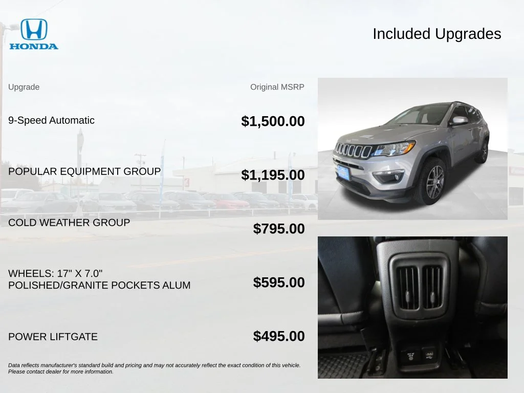 Used 2017 Jeep All-New Compass Latitude with VIN 3C4NJDBB9HT693156 for sale in Sheridan, WY