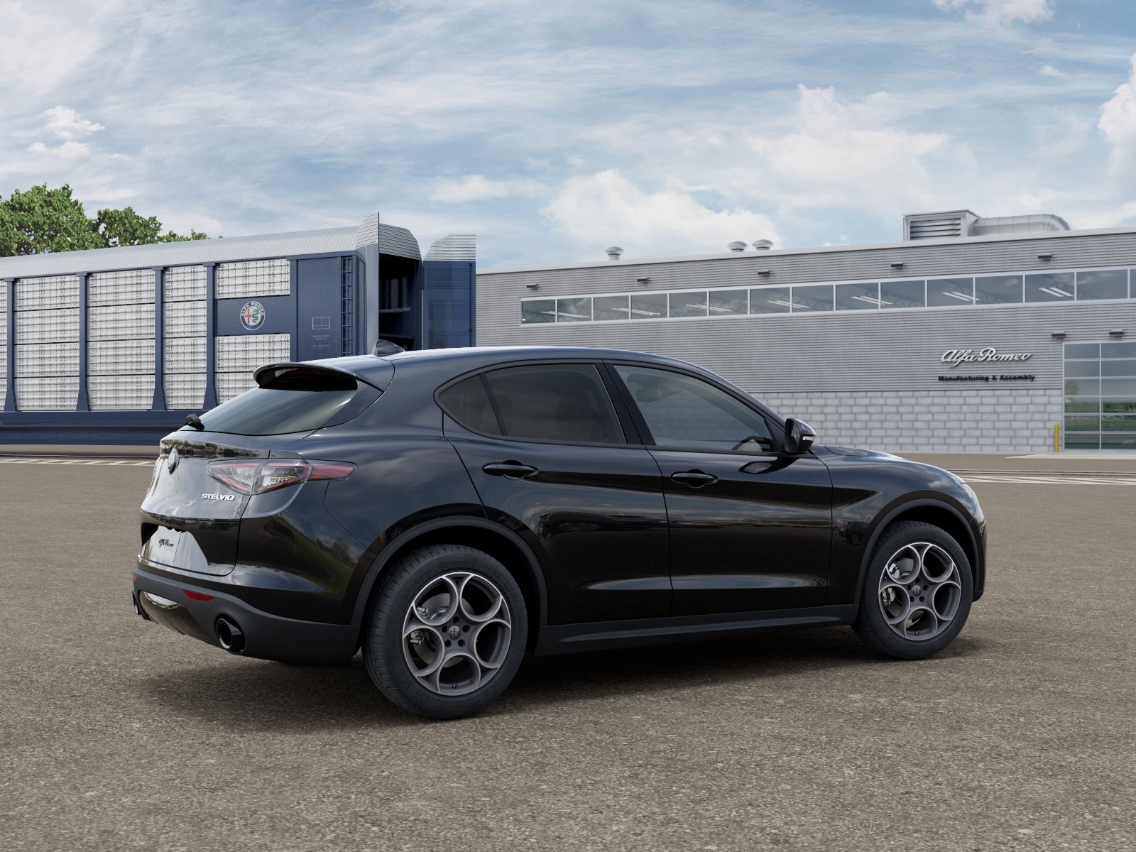 New 2026 Vulcano Black Metallic Exterior Paint Alfa Romeo Base image 2