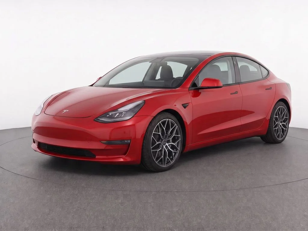 Used 2023 Red Tesla Base image 2