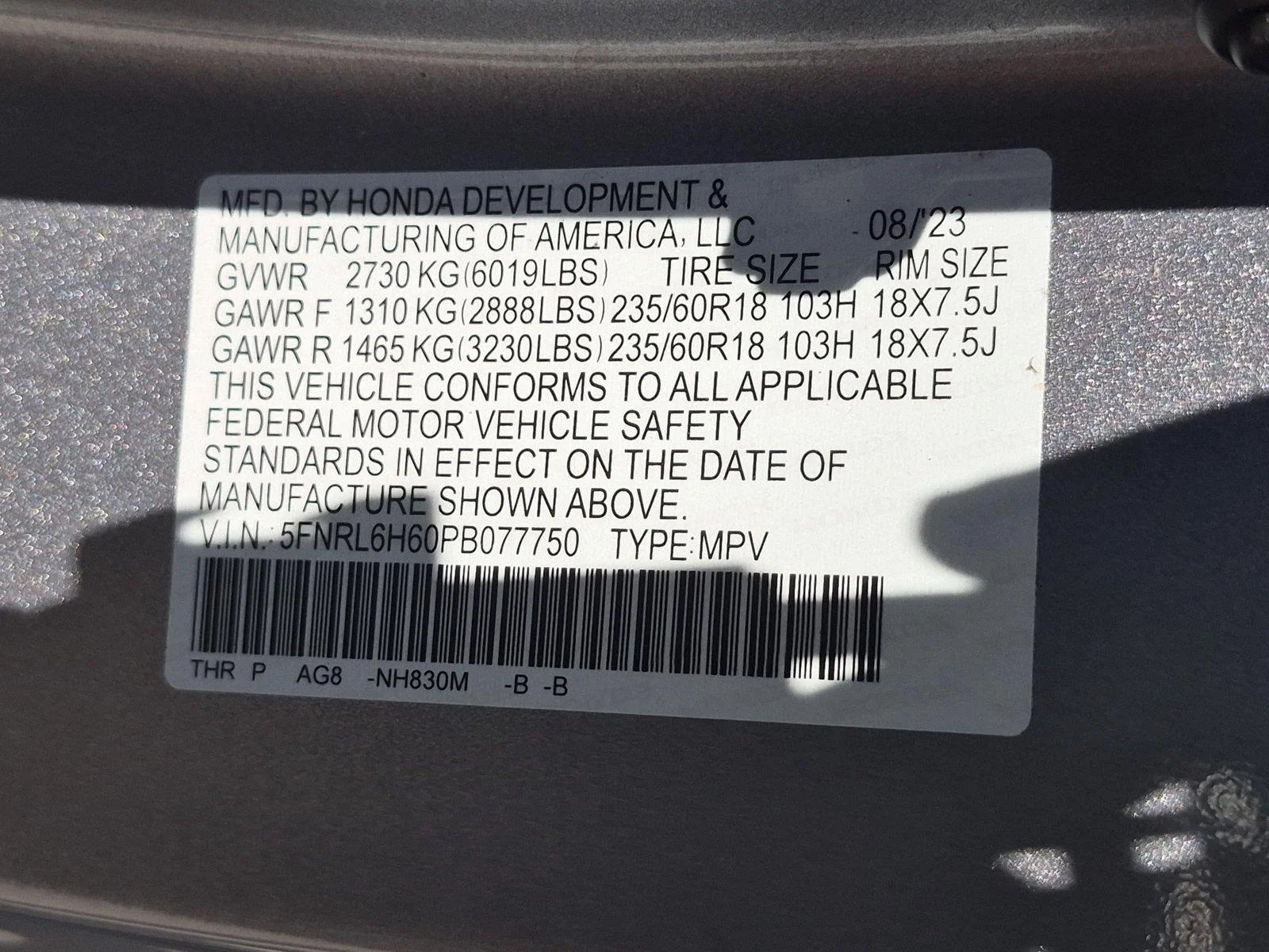Used 2023 Lunar Silver Metallic Honda EX-L image 42