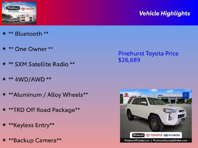 Used 2019 White Toyota TRD Off-Road image 16