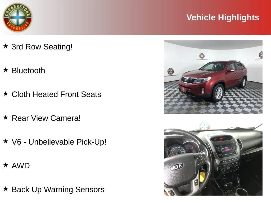 Used 2015 Kia Sorento LX with VIN 5XYKTDA76FG648528 for sale in Elk River, Minnesota
