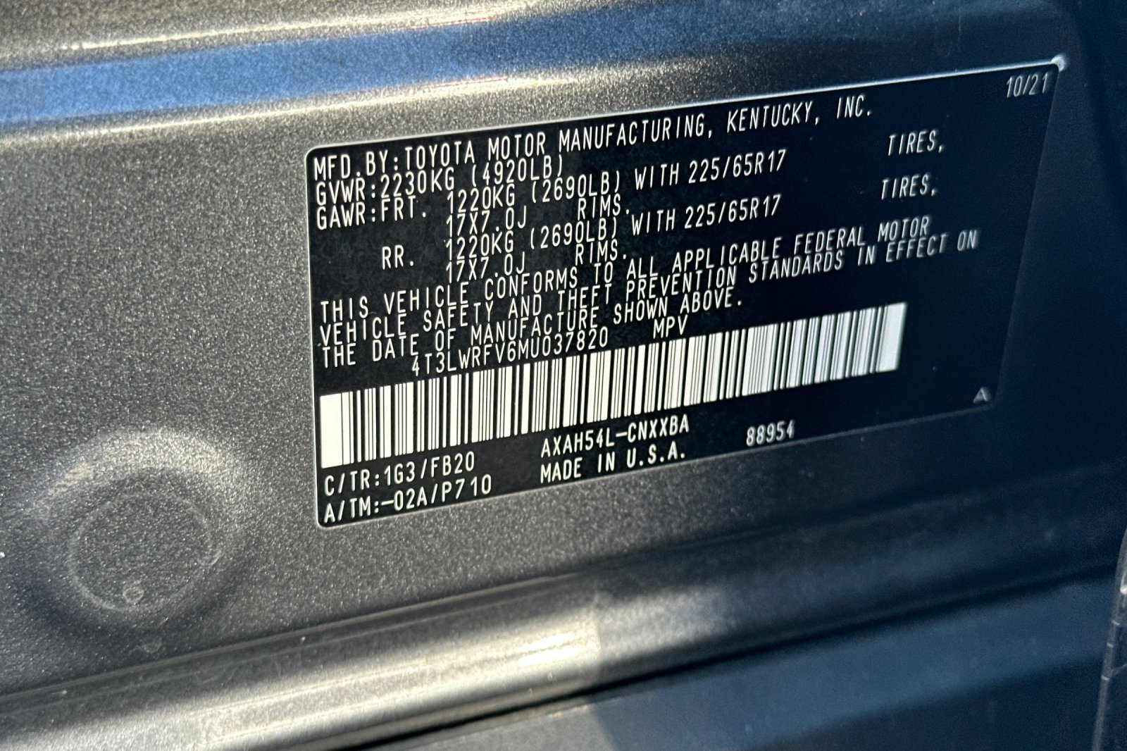Used 2021 Magnetic Gray Metallic Toyota Hybrid LE image 28