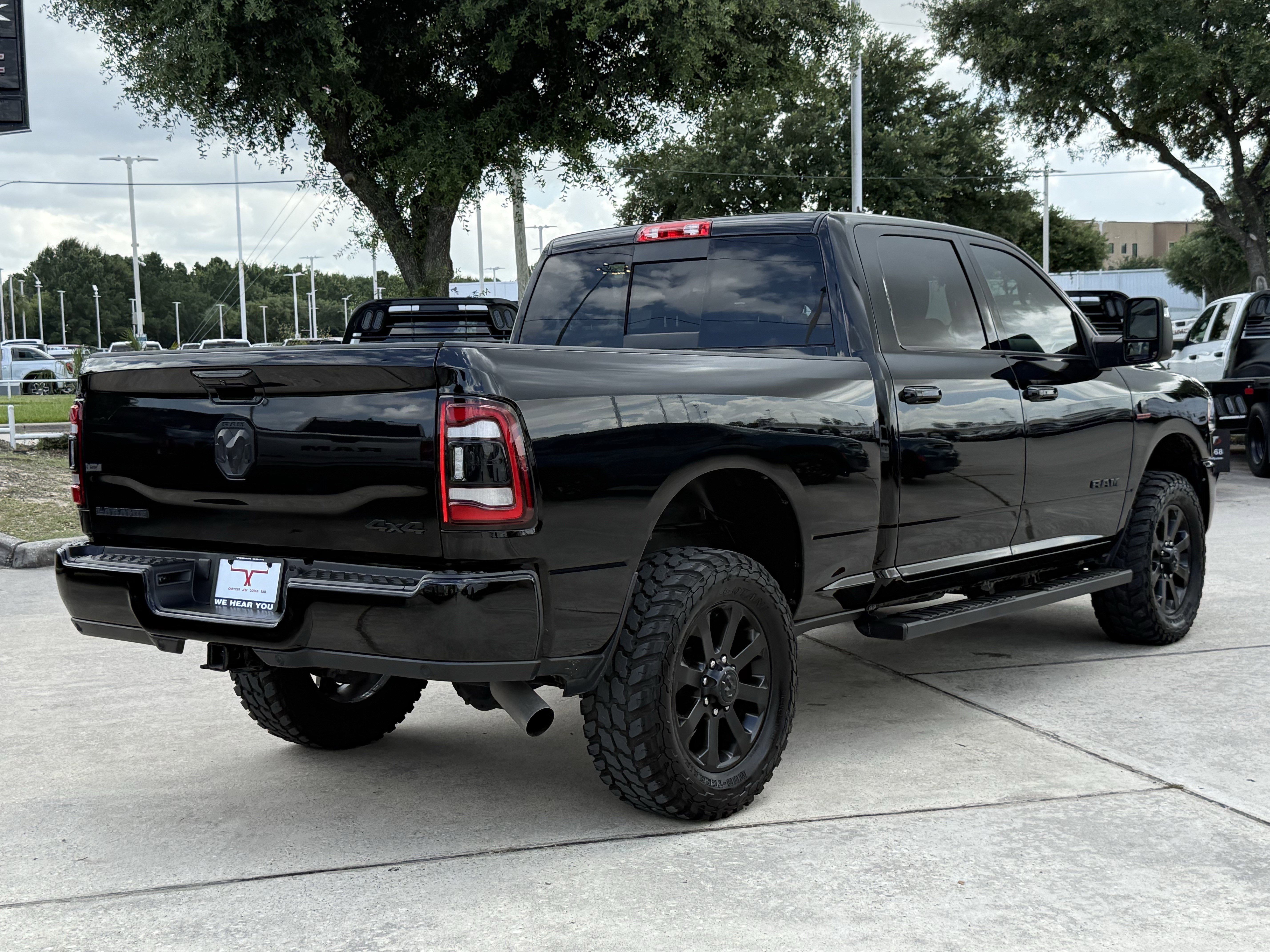Used 2024 Diamond Black Crystal Pearlcoat Ram Laramie image 4