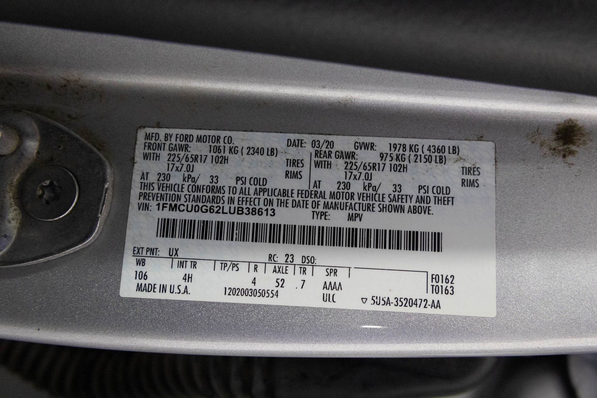 2020 FORD ESCAPE - Image 45