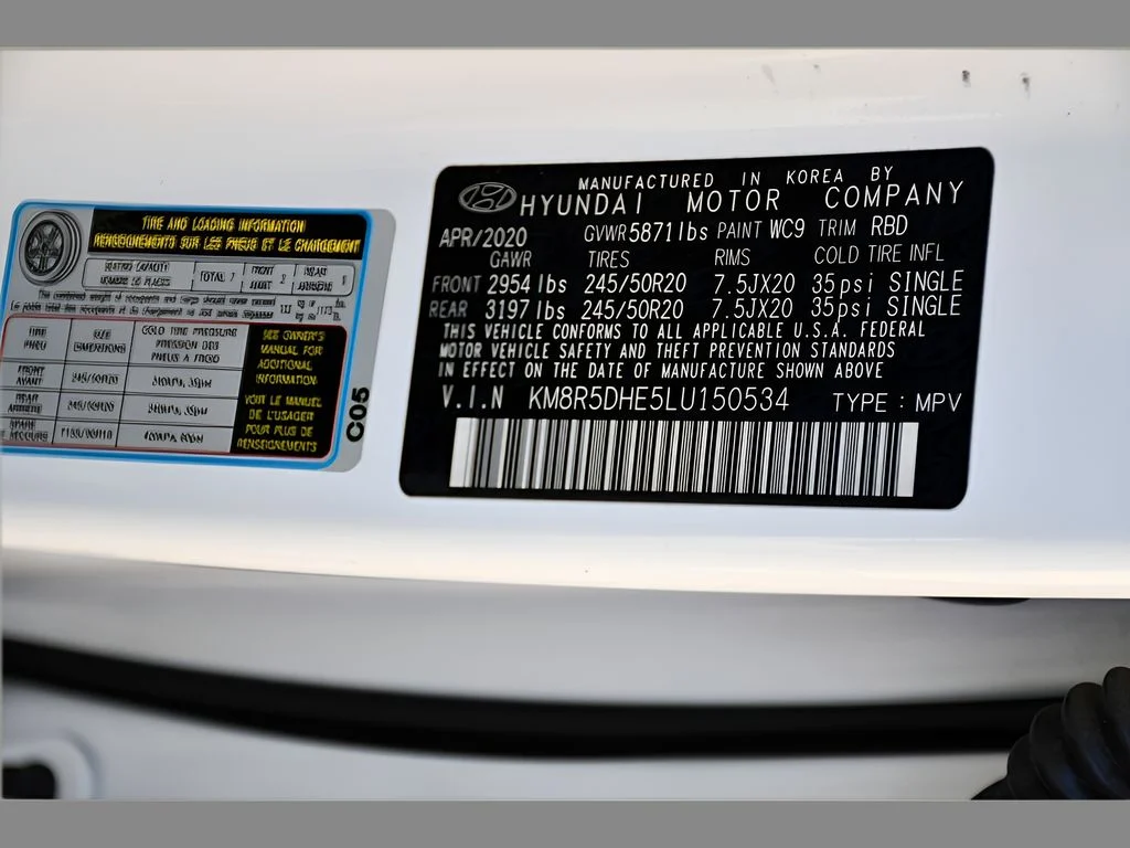 Used 2020 Hyper White Hyundai Limited image 27