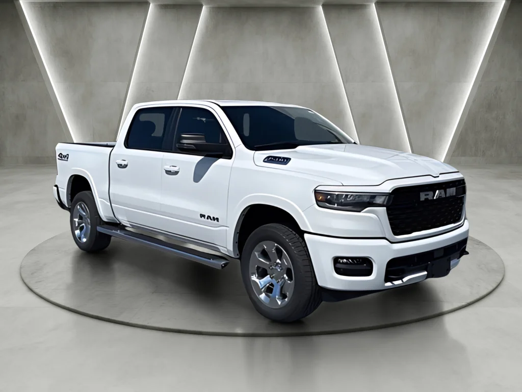New 2026 Bright White Clear-Coat Exterior Paint RAM Big Horn/Lone Star image 1